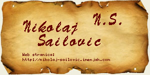 Nikolaj Sailović vizit kartica